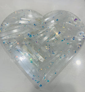 Selenite Heart 18cm x 20cm