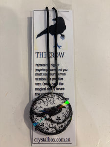 Tourmaline Black Crow Necklace