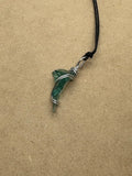 Wired Green Obsidian Pendant