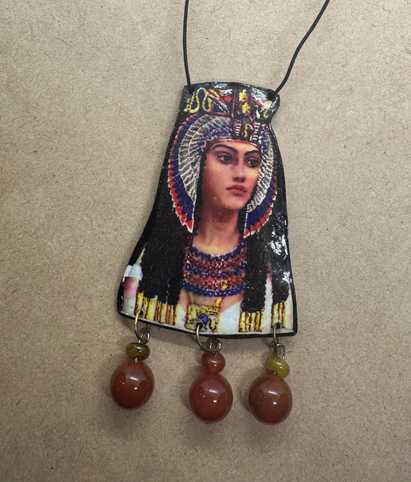 Large Handmade Cleopatra Carnelian Necklace