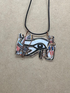 Handmade Eye of Horus Necklace with Copper
