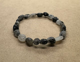 Tourmalinated Quartz Crystal Beaded Bracelet