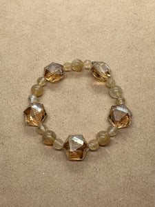 Citrine with Austrian Manmade Crystals Bracelet