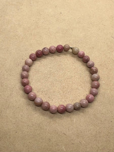 Rhodochrosite Crystal Beaded Bracelet
