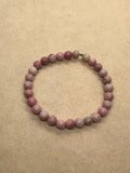 Rhodochrosite Crystal Beaded Bracelet