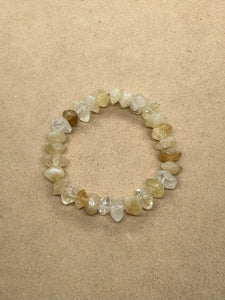 Large Citrine Faceted Crystal Bracelet