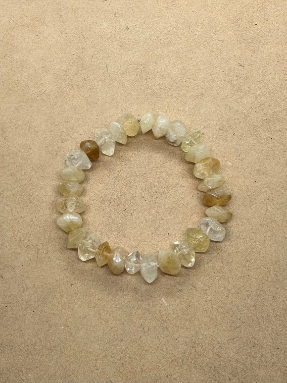 Large Citrine Faceted Crystal Bracelet