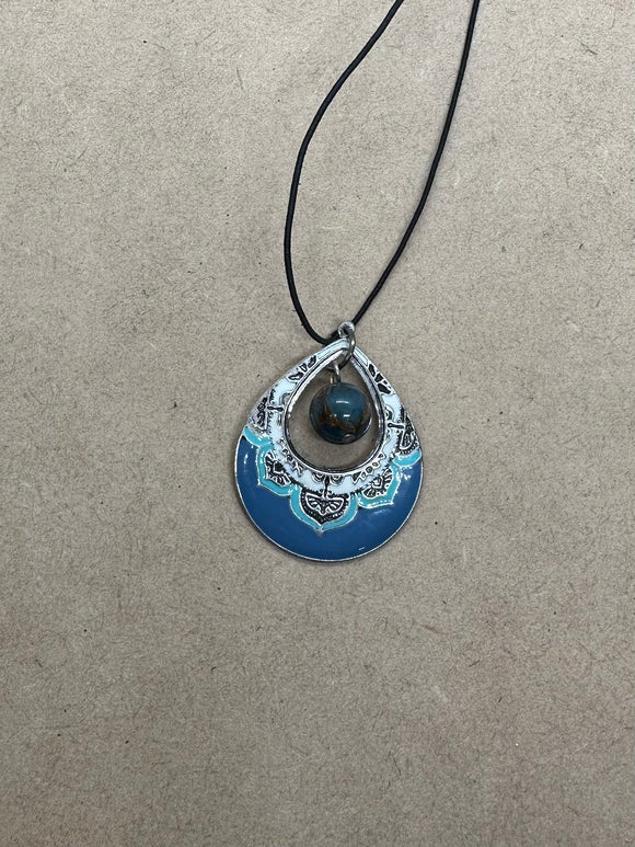 Blue Cloisonné Jasper Necklace