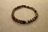 Brown Fire Agate Crystal Bracelet