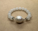 Moonstone & Baroque Pearl Bracelet