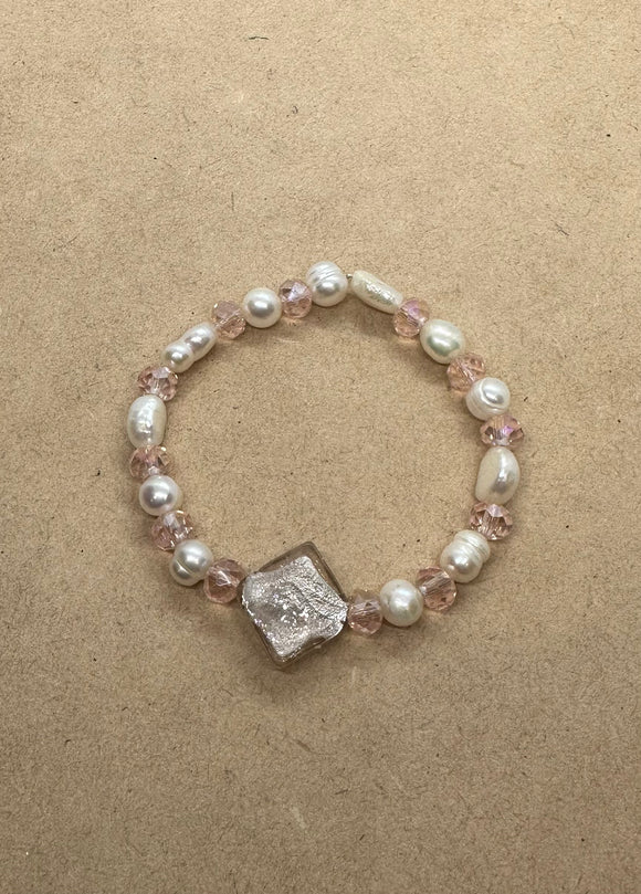 Pearl and Austrian Crystal Bracelet
