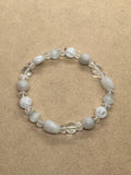 Clear Quartz, White Agate & White Cat’s Eye Empath Bracelet