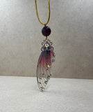 Fairy Wing with Pink Agate Pendant