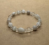 Clear Quartz, White Agate & White Cat’s Eye Empath Bracelet
