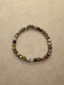 Brown Fire Agate Crystal Bracelet
