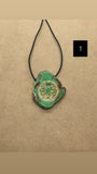 Green Imperial Jasper Crystal Slab Necklace