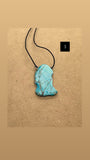 Blue Imperial Jasper Crystal Slab Necklace