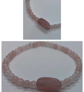 Rose Quartz Crystal Beaded Bracelet