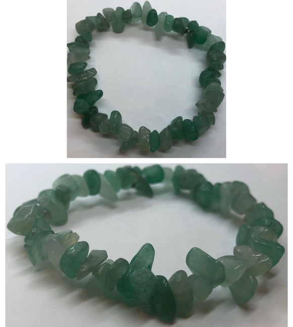 Green Aventurine Crystal Chips Beaded Bracelet