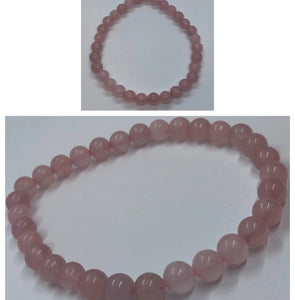 Rose Quartz Crystal Beaded Bracelet