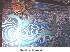 Reptilian Mermaid Mirrored Mosaic