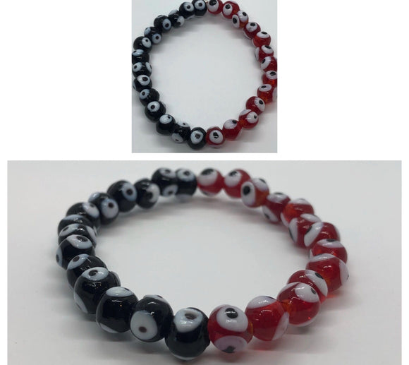 Red & Black Evil Eye 🧿 Protection Bracelet