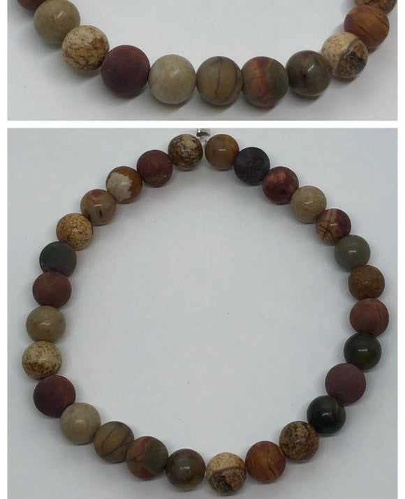 Mixed Jasper Crystal Beaded Bracelet