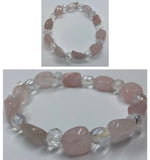 Rose Quartz Crystal Beaded Bracelet