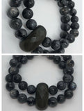 Double Strand Labradorite Crystal Beaded Bracelet