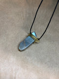 Labradorite Crystal Wired Pendant Necklace