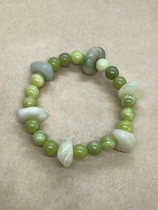 Green Jade Crystal Beaded Bracelet