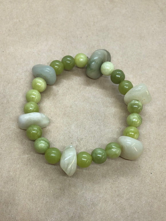 Green Jade Crystal Beaded Bracelet