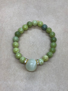 Jade Crystal Beaded Bracelet