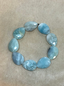 Faceted Amazonite Crystal Beaded Bracelet