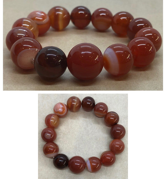 Carnelian Crystal Beaded Bracelet