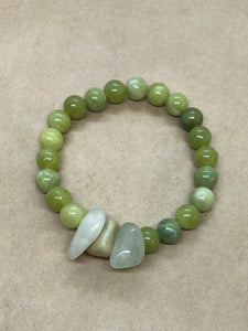 Green Jade Crystal Beaded Bracelet
