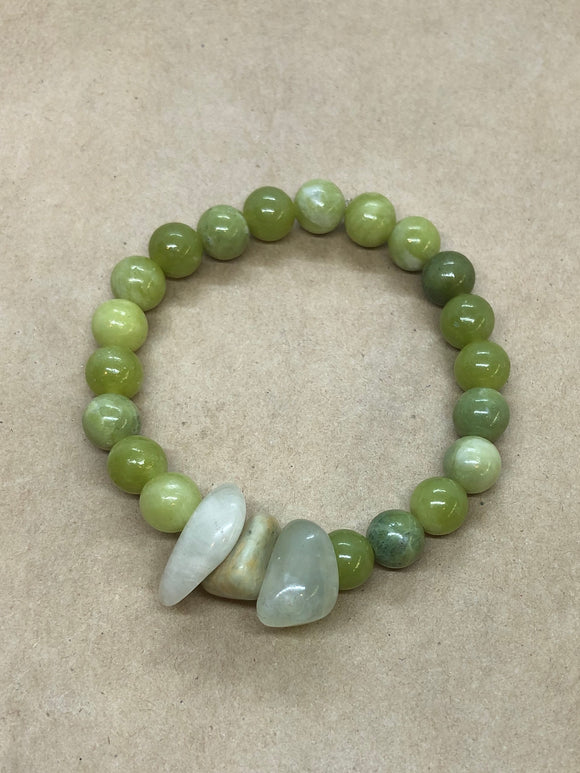 Green Jade Crystal Beaded Bracelet
