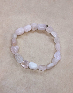 Rose Quartz Crystal Beaded Bracelet