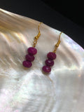 Faceted Ruby Crystal Earrings