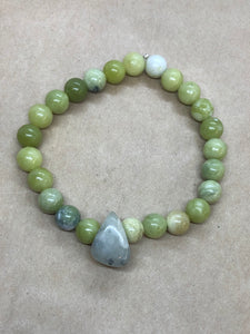 Green Jade Crystal Beaded Bracelet