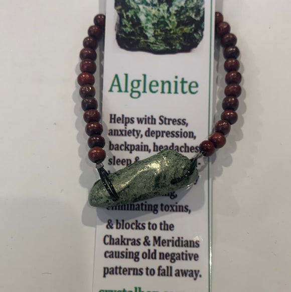 Alglenite Bracelet with Mala beads 16