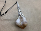Raw Natural Citrine Crystal Point Pendant