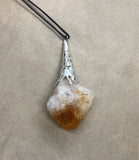 Raw Natural Citrine Crystal Point Pendant