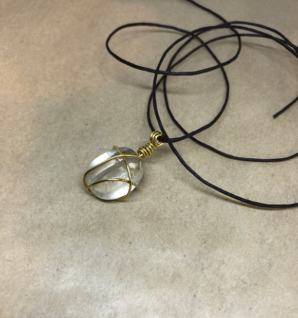 Clear Quartz Crystal Necklace
