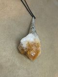 Raw Natural Citrine Crystal Point Pendant
