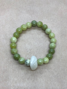 Green Jade Crystal Beaded Bracelet