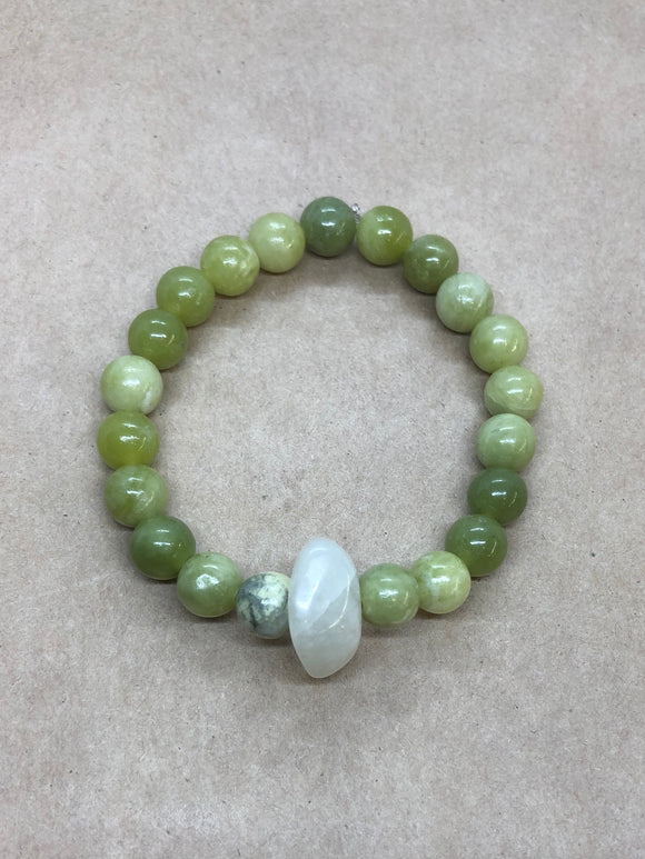 Green Jade Crystal Beaded Bracelet