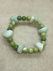 Green Jade Crystal Beaded Bracelet