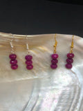 Faceted Ruby Crystal Earrings
