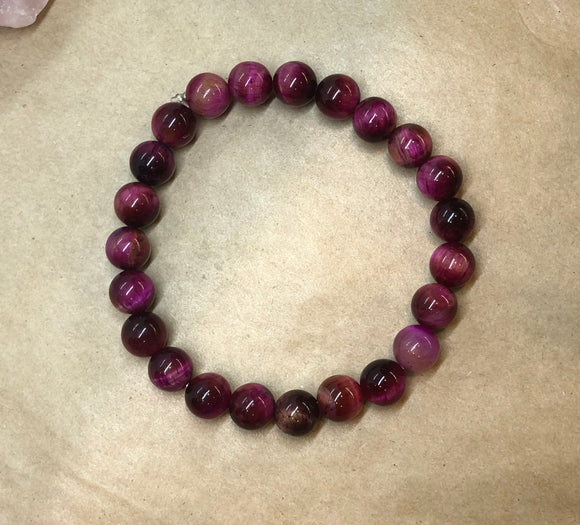 Pink & Gold Bicolour Tiger’s Eye Crystal Bracelet